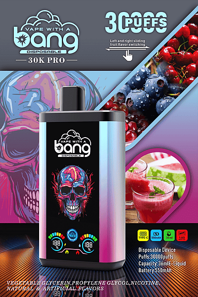 1 vapo desechable Bang Pro 30.000 caladas doble sabor